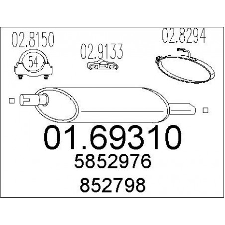Silencieux arrière MTS