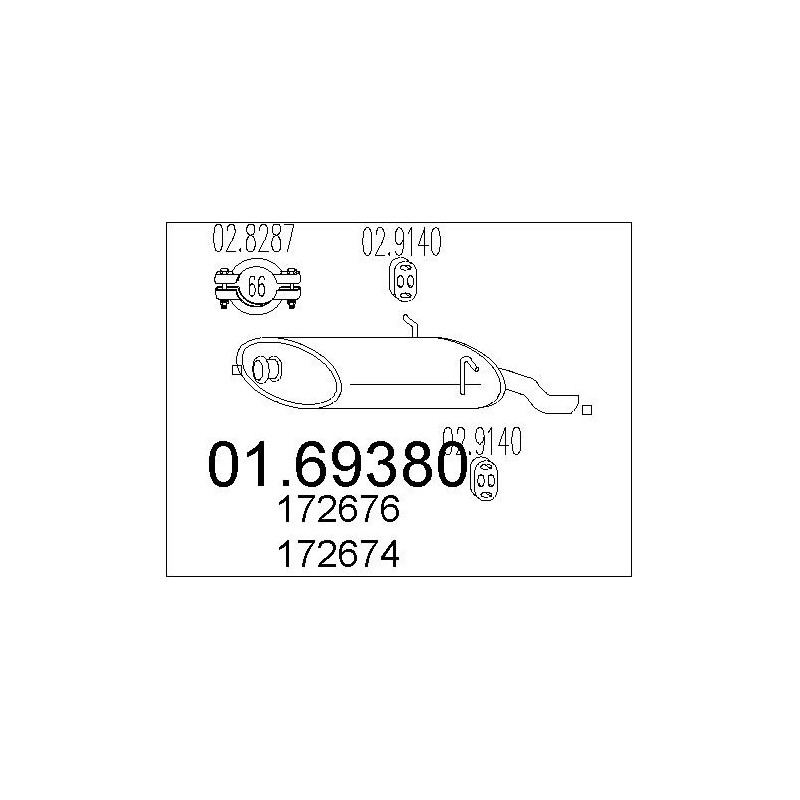 Silencieux arrière MTS