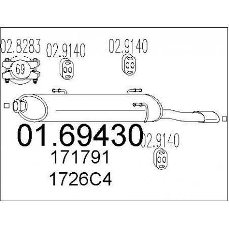 Silencieux arrière MTS