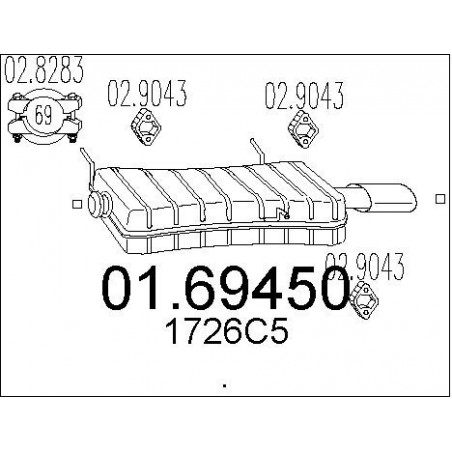 Silencieux arrière MTS