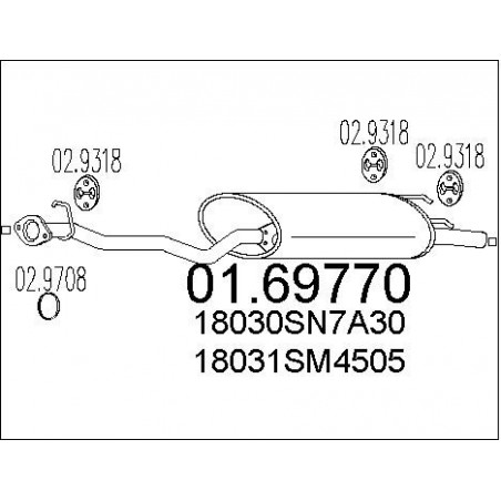 Silencieux arrière MTS