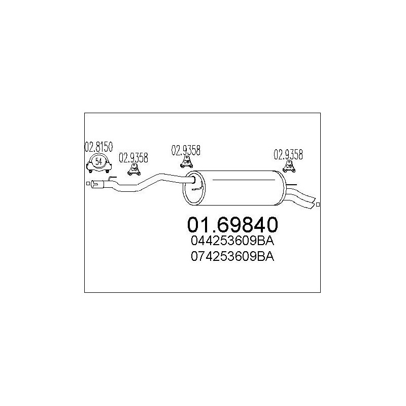Silencieux arrière MTS