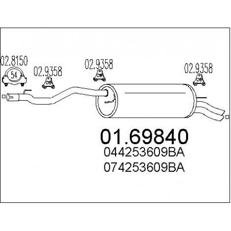 Silencieux arrière MTS