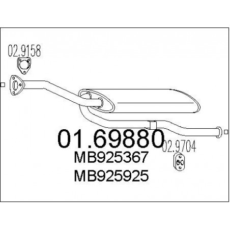 Silencieux arrière MTS