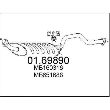 Silencieux arrière MTS