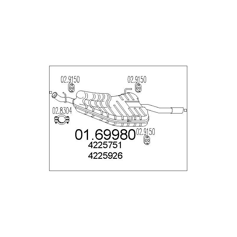 Silencieux arrière MTS