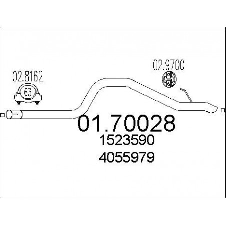 Tuyau d'échappement MTS