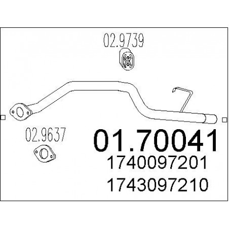 Tuyau d'échappement MTS