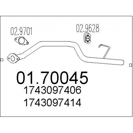 Tuyau d'échappement MTS