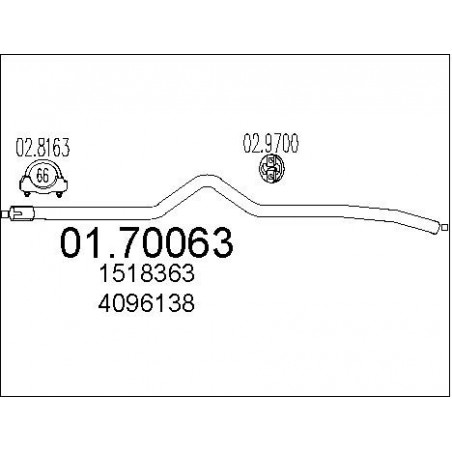 Tuyau d'échappement MTS