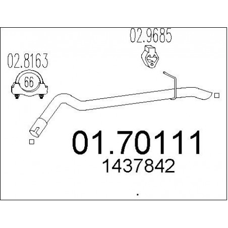 Tuyau d'échappement MTS
