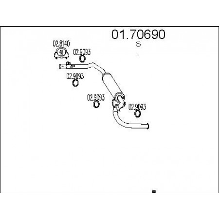 Tuyau d'échappement MTS