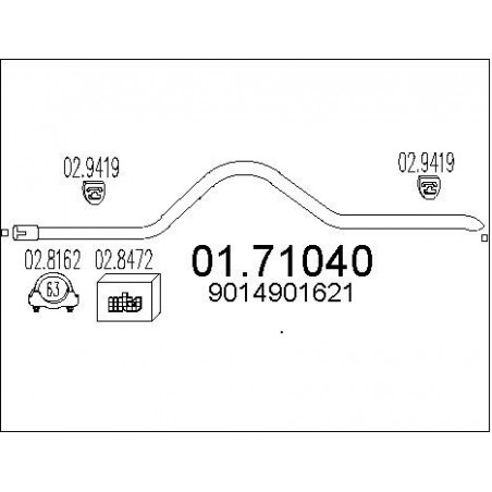 Tuyau d'échappement MTS
