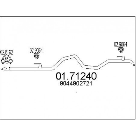 Tuyau d'échappement MTS