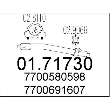 Tuyau d'échappement MTS