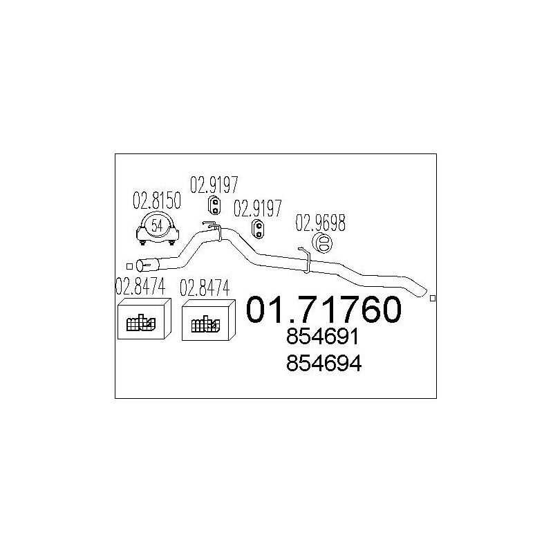 Tuyau d'échappement MTS