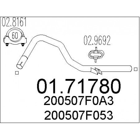 Tuyau d'échappement MTS