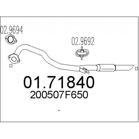 Tuyau d'échappement MTS