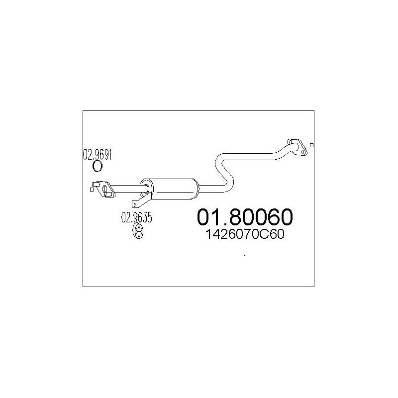 Silencieux intermédiaire MTS
