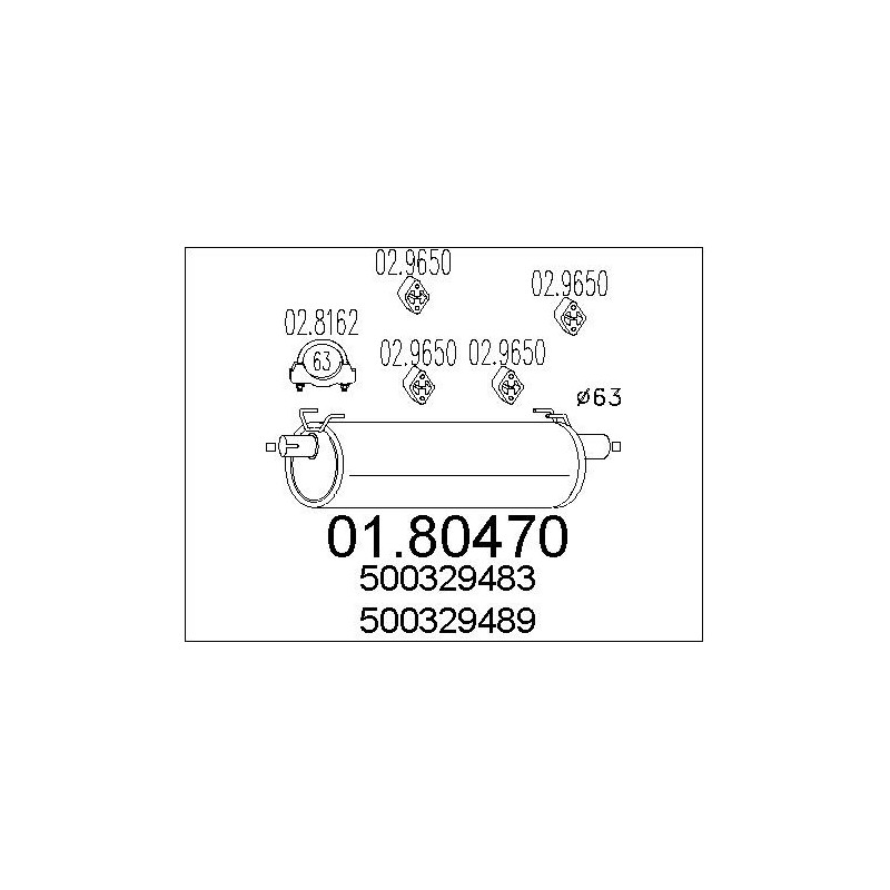 Silencieux intermédiaire MTS