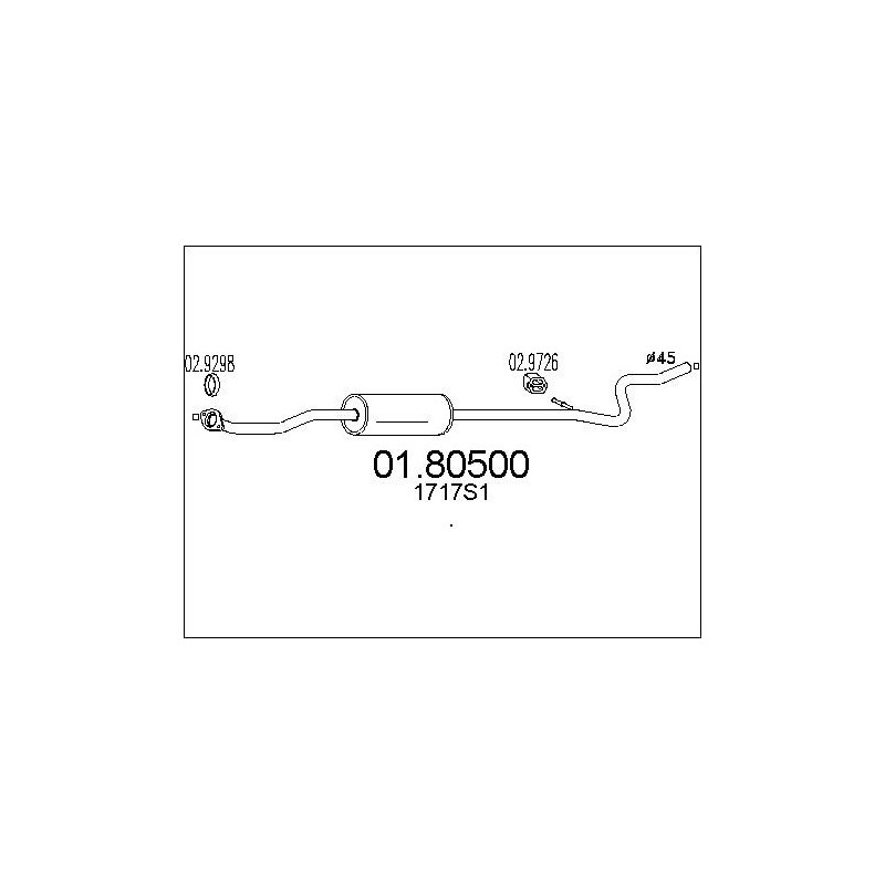 Silencieux intermédiaire MTS
