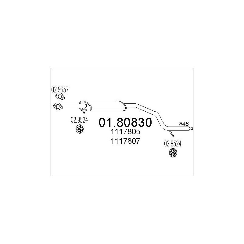 Silencieux intermédiaire MTS