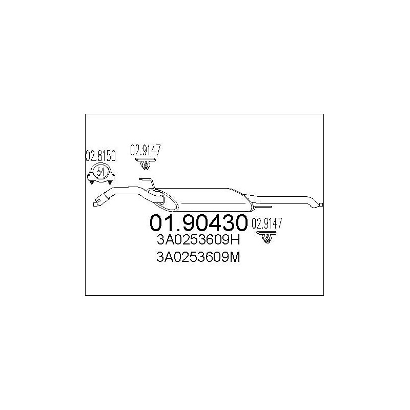 Silencieux arrière MTS