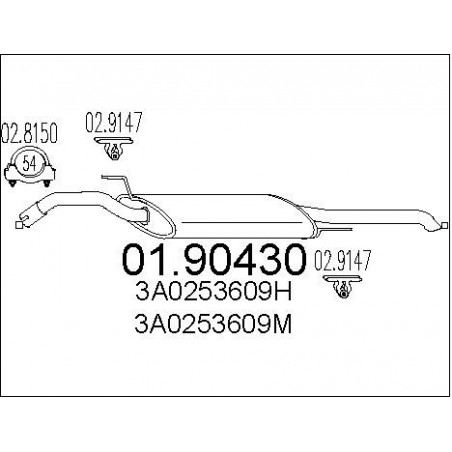 Silencieux arrière MTS