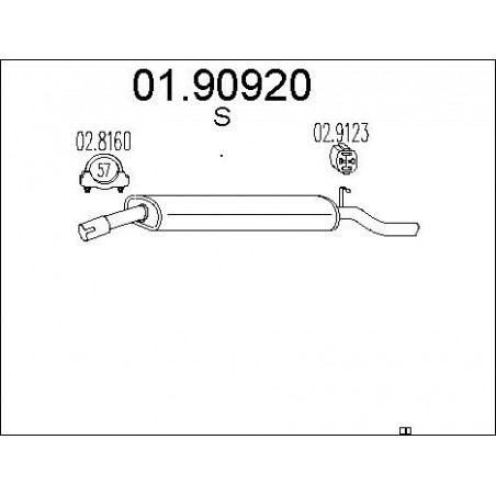 Silencieux arrière MTS