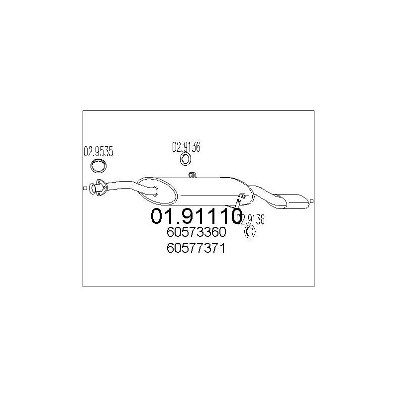 Silencieux arrière MTS