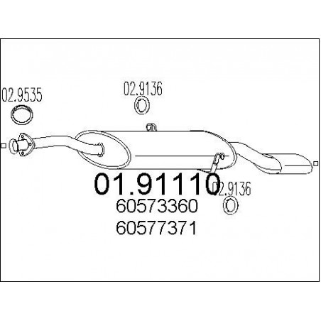 Silencieux arrière MTS