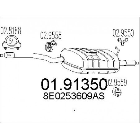 Silencieux arrière MTS