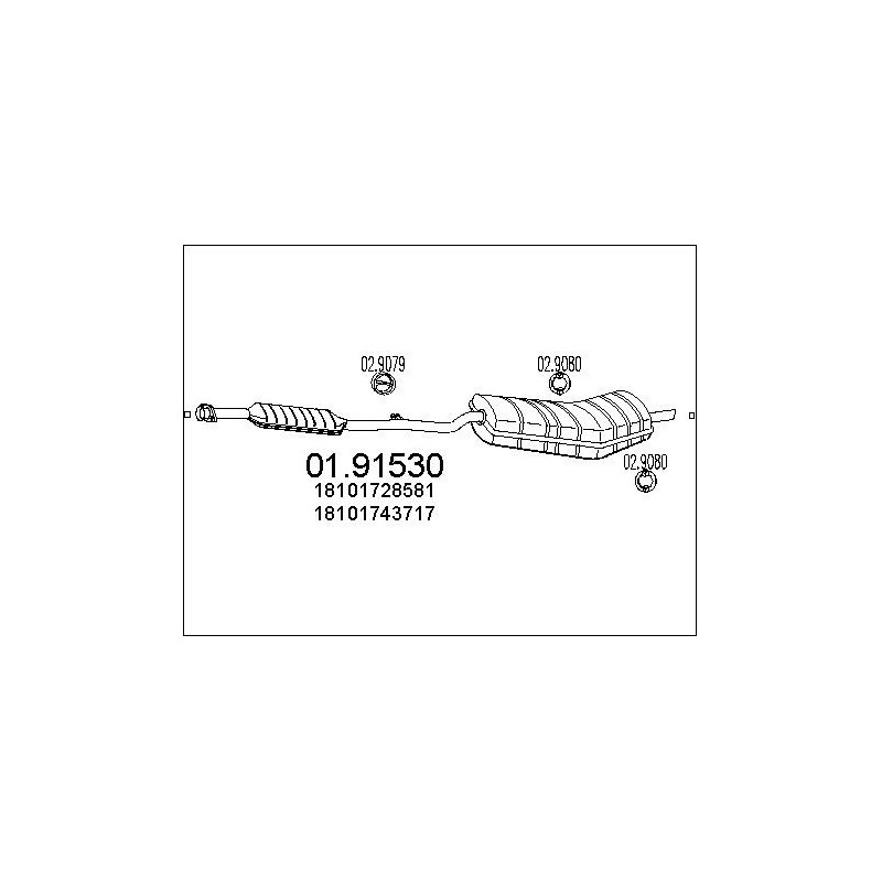 Silencieux arrière MTS