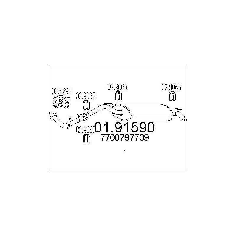 Silencieux arrière MTS