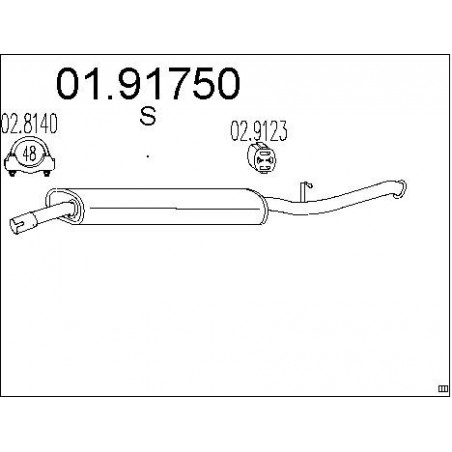 Silencieux arrière MTS