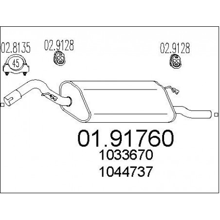 Silencieux arrière MTS