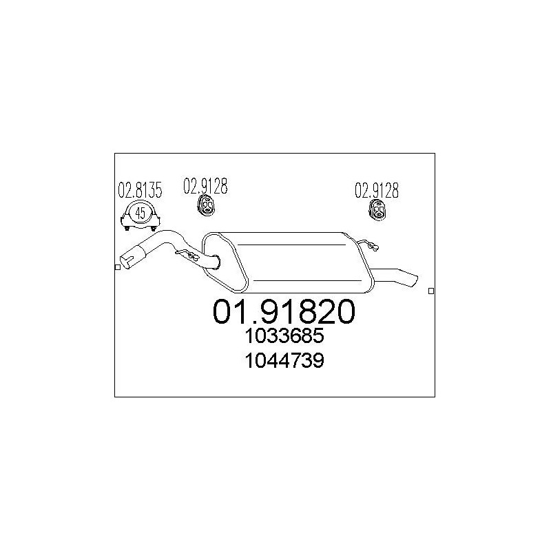 Silencieux arrière MTS