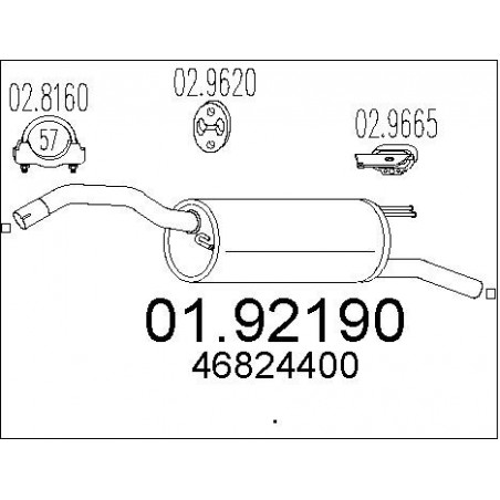 Silencieux arrière MTS