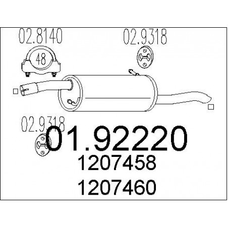 Silencieux arrière MTS