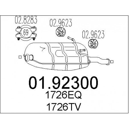 Silencieux arrière MTS