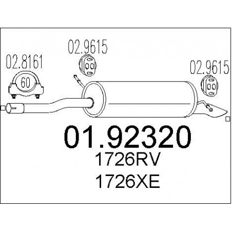 Silencieux arrière MTS