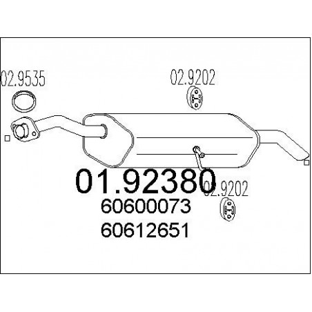 Silencieux arrière MTS
