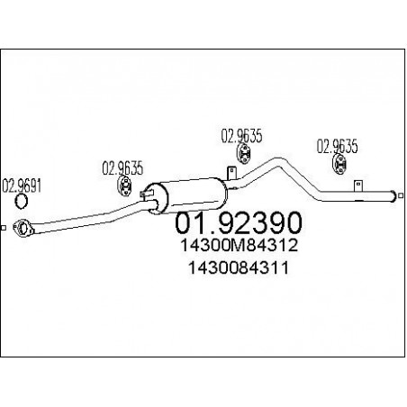 Silencieux arrière MTS