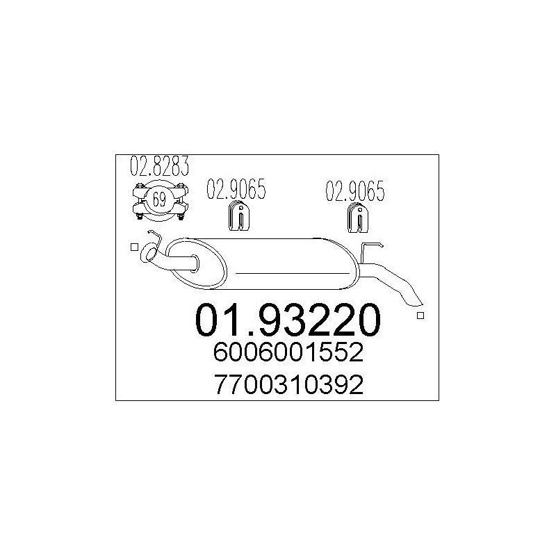 Silencieux arrière MTS