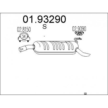 Silencieux arrière MTS