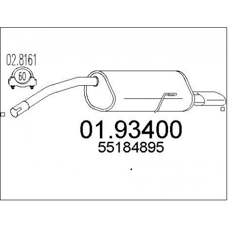 Silencieux arrière MTS