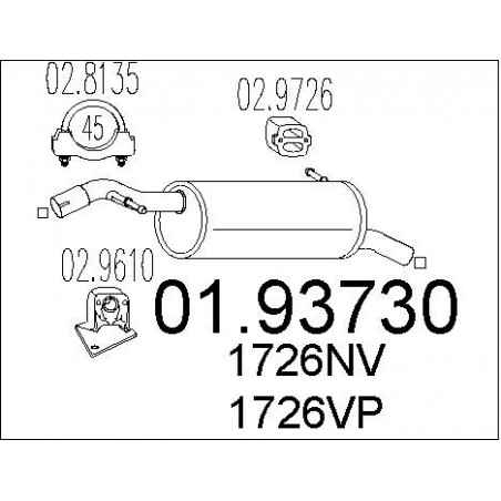 Silencieux arrière MTS
