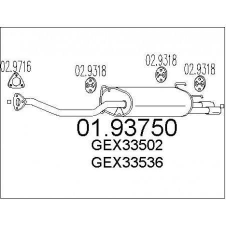 Silencieux arrière MTS