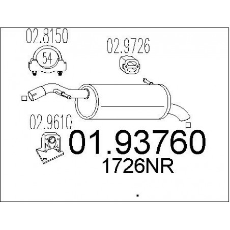 Silencieux arrière MTS