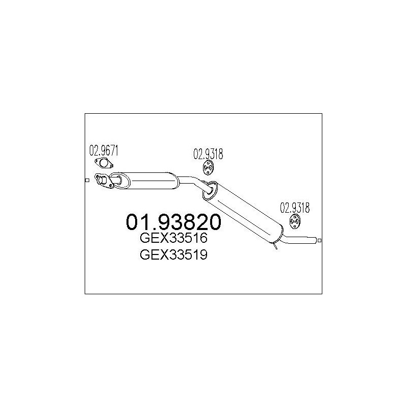 Silencieux arrière MTS